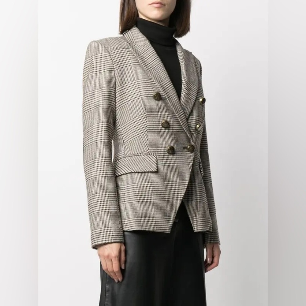 NWT $695 Veronica Beard Miller Glen Plaid Dickey Jacket